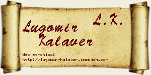 Lugomir Kalaver vizit kartica